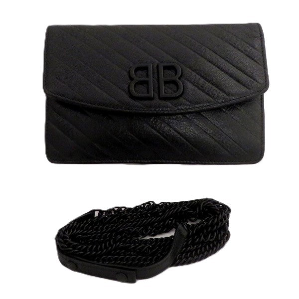 Balenciaga Leather Chain Wallet Shoulder Bag