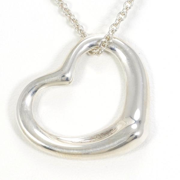 Tiffany & Co Open Heart Silver Necklace in Pristine Condition