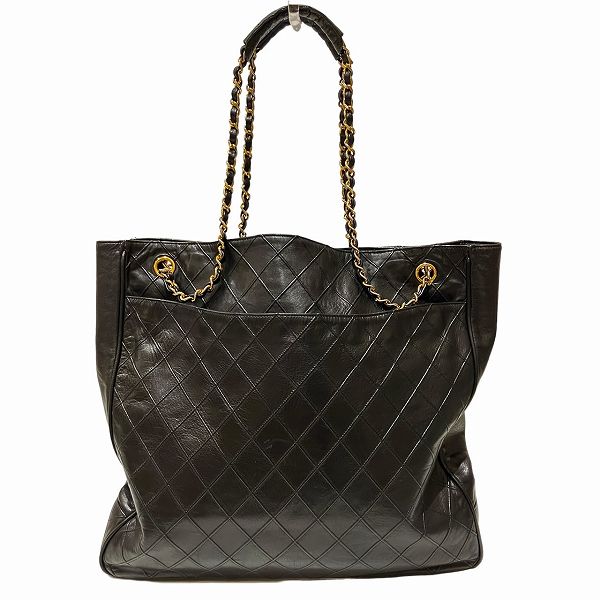 Chanel Lambskin Chain Shoulder Tote Bag