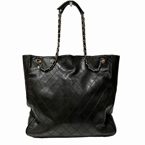 Chanel Lambskin Chain Shoulder Tote Bag