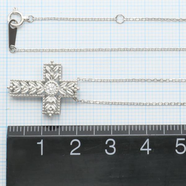 PT999 PT850 Platinum Diamond Necklace 40cm in Excellent Condition