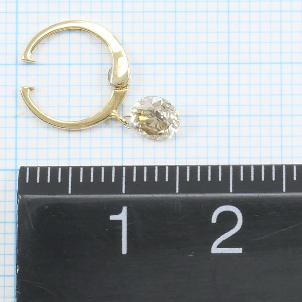 K18 Yellow Gold Diamond Earrings 0.40×2 VS1-SI1 in Great Condition