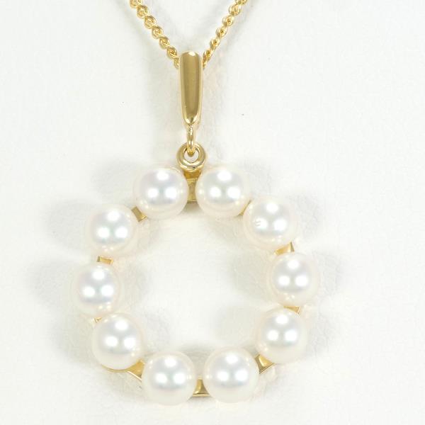 K18 Yellow Gold Pearl Necklace in Pristine Condition