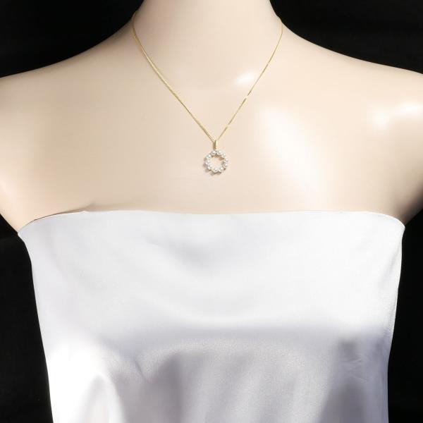 K18 Yellow Gold Pearl Necklace in Pristine Condition