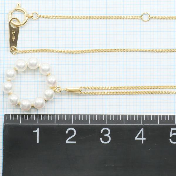 K18 Yellow Gold Pearl Necklace in Pristine Condition