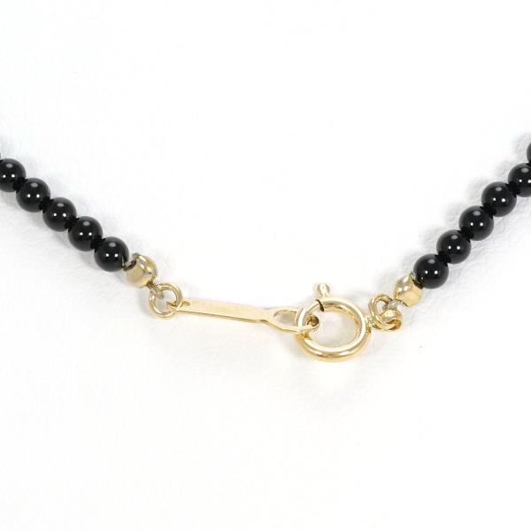 K18 Yellow Gold Onyx Necklace in Excellent Condition