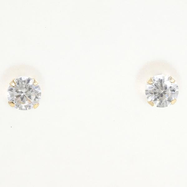 10K Yellow Gold Zircon Earrings in Pristine Condition