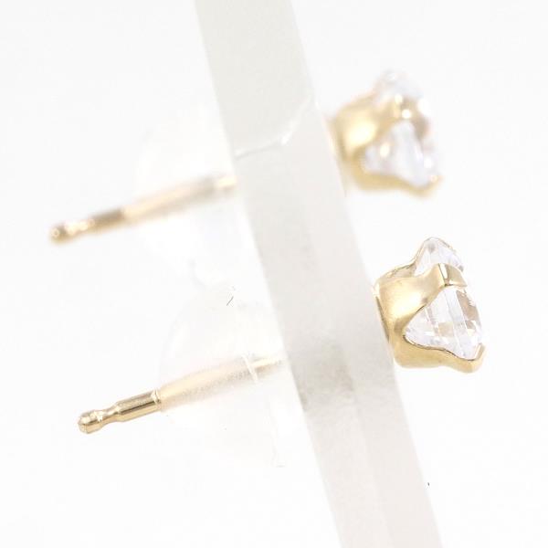 10K Yellow Gold Zircon Earrings in Pristine Condition