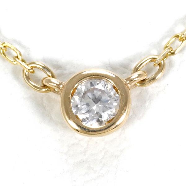 K10 Yellow Gold Diamond Necklace in Excellent Condition