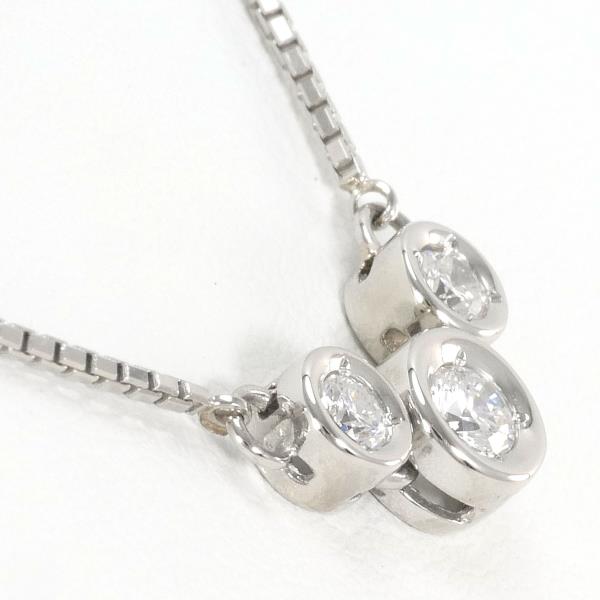 PT850 Platinum Diamond Necklace 0.24ct in Excellent Condition