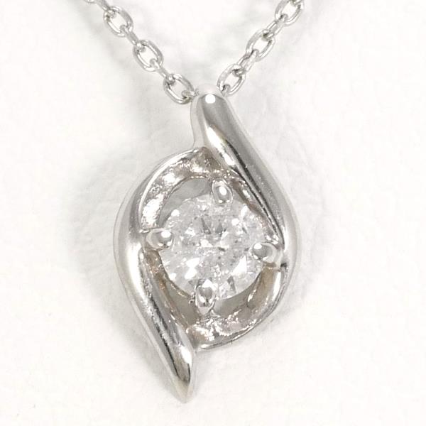 PT900 Platinum PT850 Necklace Diamond 0.10ct in Excellent Condition