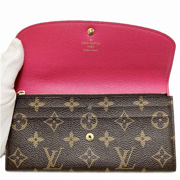 Louis Vuitton Monogram Portefeuille Emilie Flower Long Wallet M64202 in Great Condition