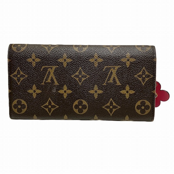 Louis Vuitton Monogram Portefeuille Emilie Flower Long Wallet M64202 in Great Condition