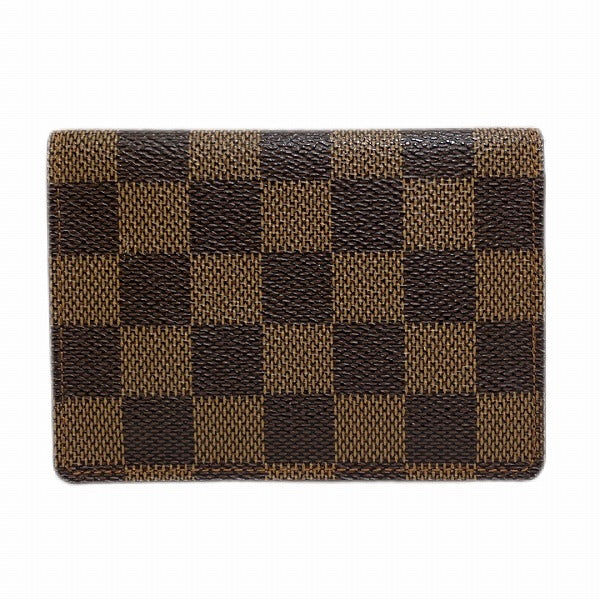 Louis Vuitton Damier Porte 2 Cartes Vertical N60533 Card Case in Good Condition