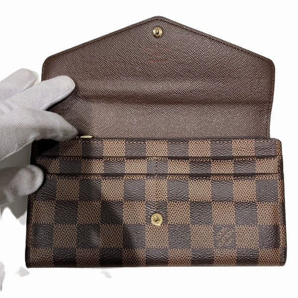 Louis Vuitton Damier Portefeuille Sarah Long Wallet N63209 in Great Condition