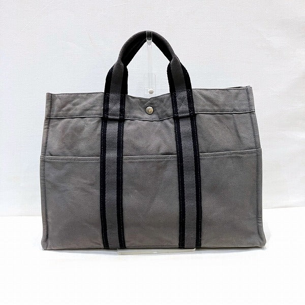 Hermes Canvas Fourre Tout MM Tote Bag