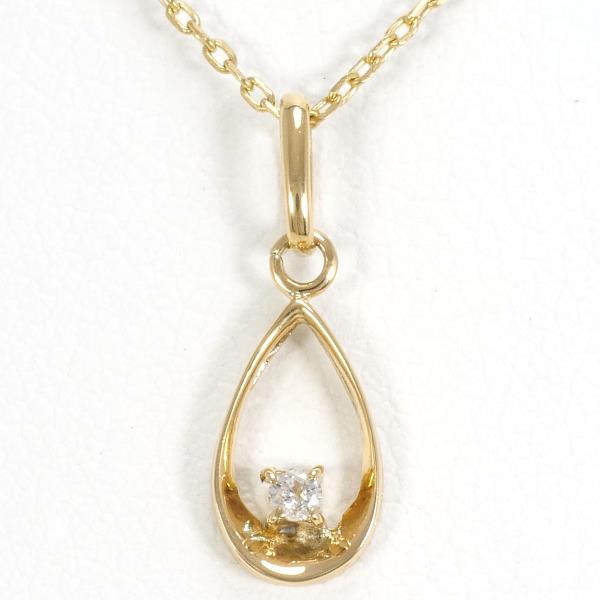 K18 Yellow Gold Diamond Necklace in Excellent Condition