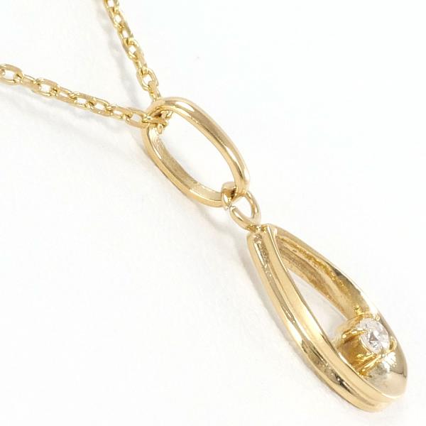 K18 Yellow Gold Diamond Necklace in Excellent Condition