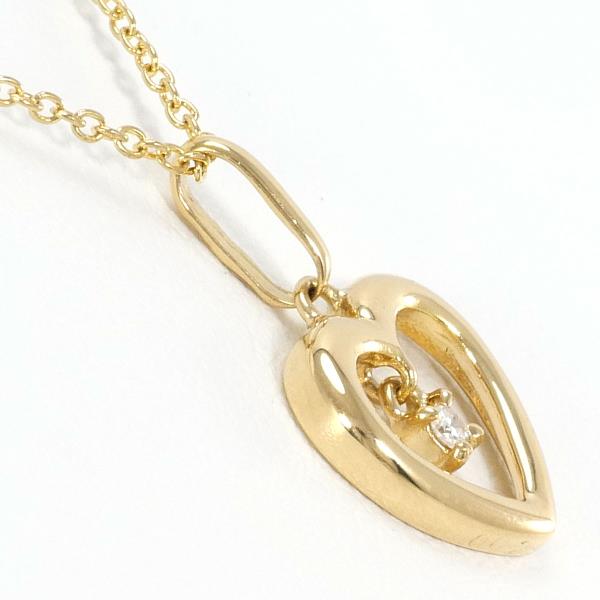 K18 Yellow Gold Diamond Necklace 0.02ct in Excellent Condition