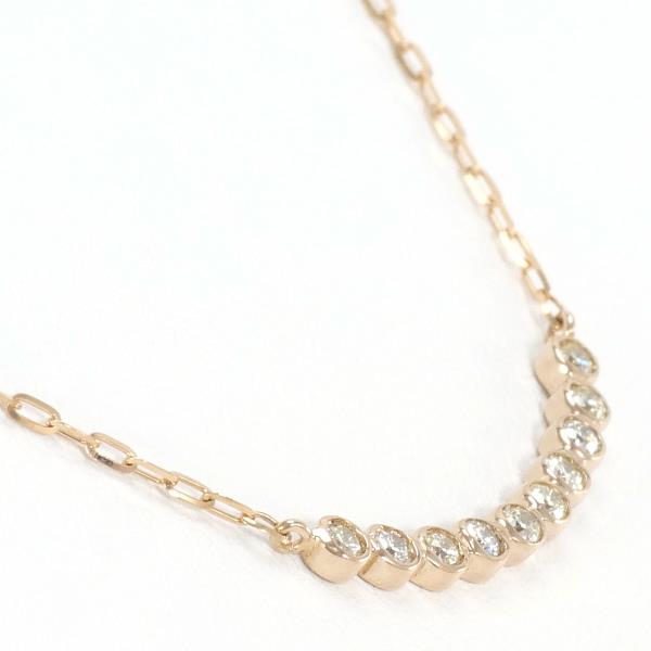 K18 Pink Gold Diamond Necklace