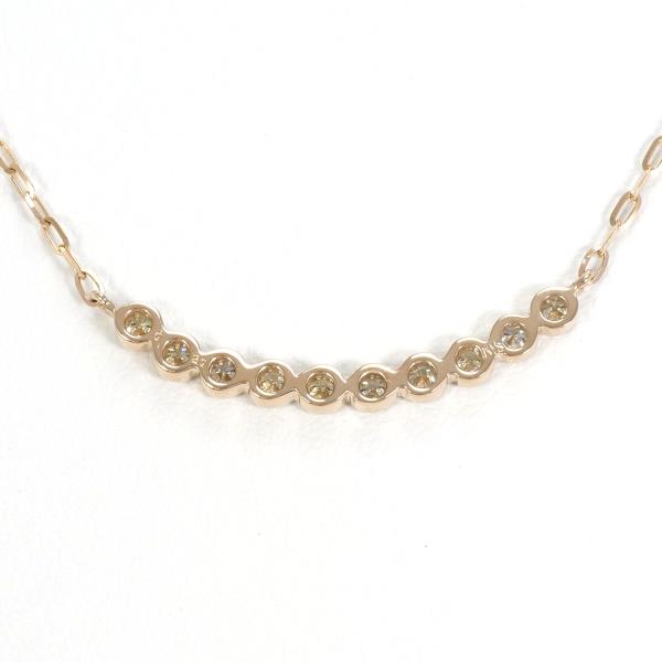 K18 Pink Gold Diamond Necklace