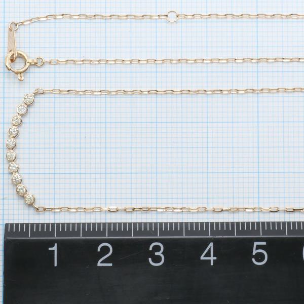 K18 Pink Gold Diamond Necklace in Excellent Condition