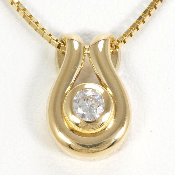 K18 Yellow Gold Diamond Necklace 0.08ct in Pristine Condition