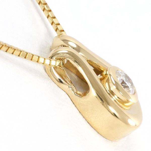 K18 Yellow Gold Diamond Necklace 0.08ct in Pristine Condition