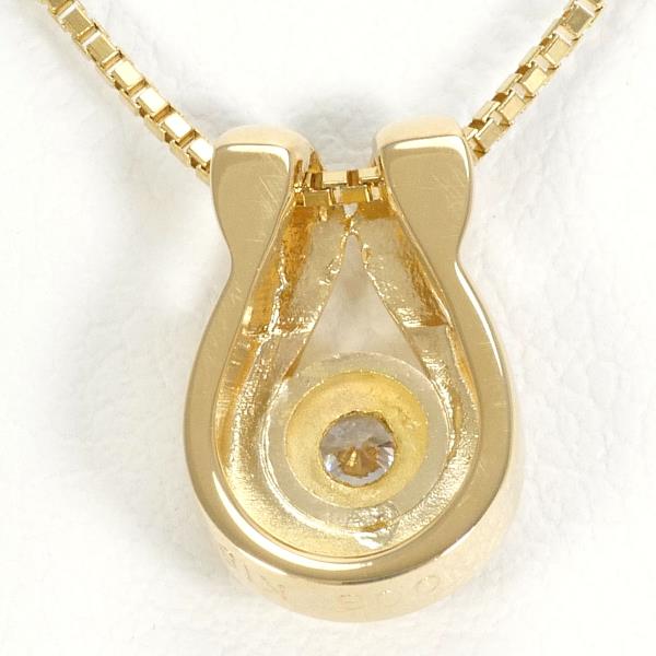 K18 Yellow Gold Diamond Necklace 0.08ct in Pristine Condition