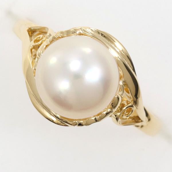 K18 Yellow Gold Pearl Ring 8