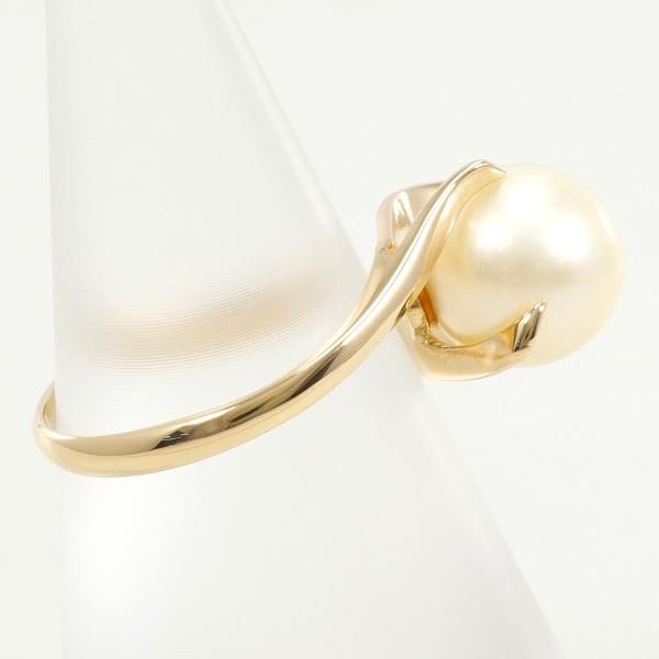 K18 Yellow Gold Pearl Ring 9.5 in Excellent Condition