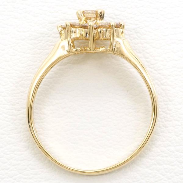 K18 Yellow Gold Brown Diamond Ring 9.5