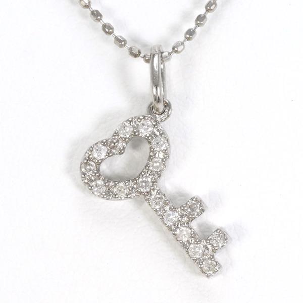 Folli Follie K18WG Diamond Necklace 0.10ct in Excellent Condition