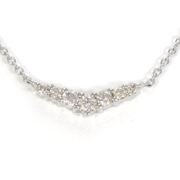 K18 White Gold Diamond Necklace in Excellent Condition