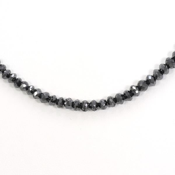 K18 White Gold Black Diamond Necklace in Pristine Condition