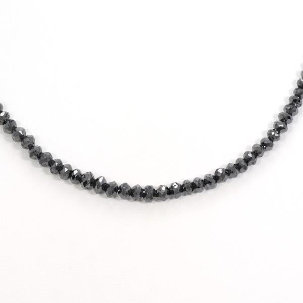 K18 White Gold Black Diamond Necklace in Pristine Condition