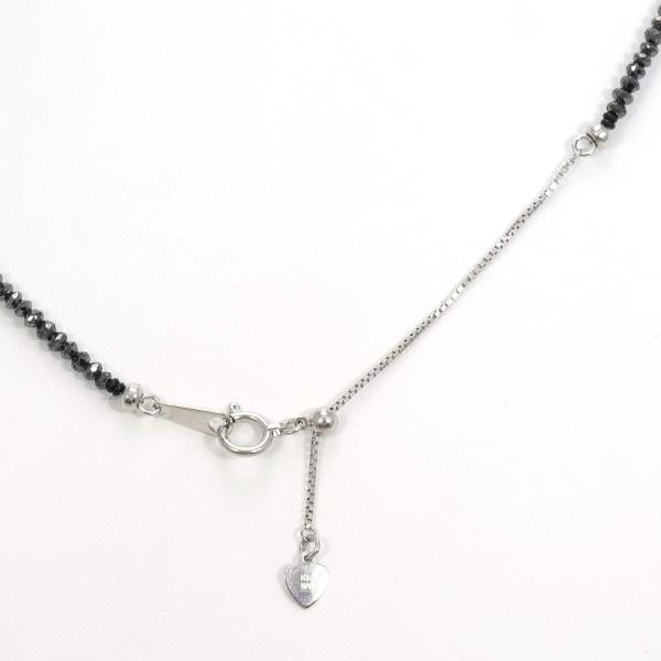 K18 White Gold Black Diamond Necklace in Pristine Condition