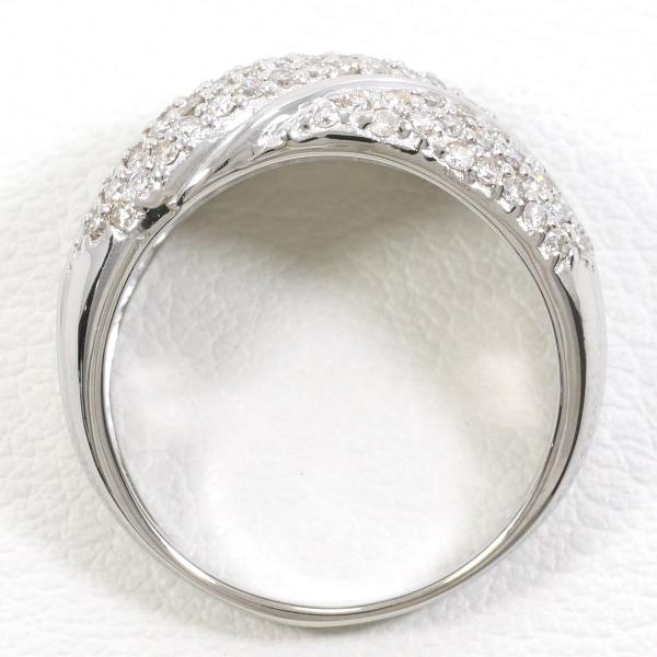 K18 White Gold Diamond Ring 13号 in Excellent Condition