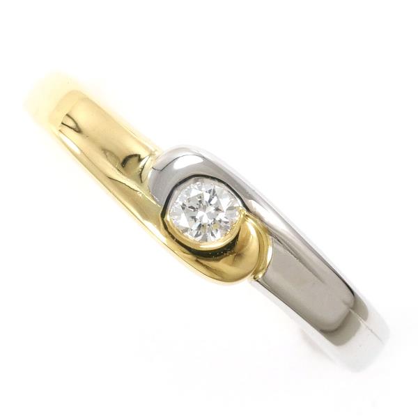 K18 Yellow Gold Diamond Ring 10 in Excellent Condition