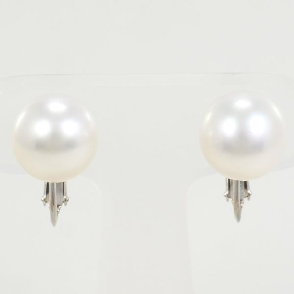 K14 White Gold Pearl Earrings in Excellent Condition