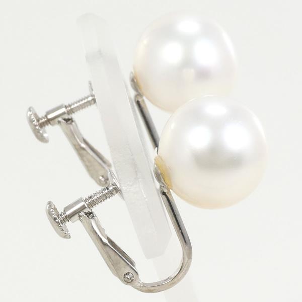 K14 White Gold Pearl Earrings in Excellent Condition