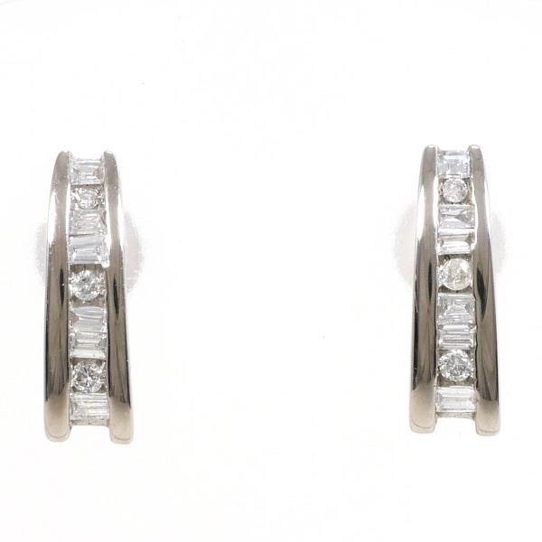 14K White Gold Diamond Earrings in Great Condition