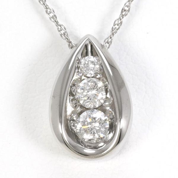 K14 White Gold Diamond Necklace