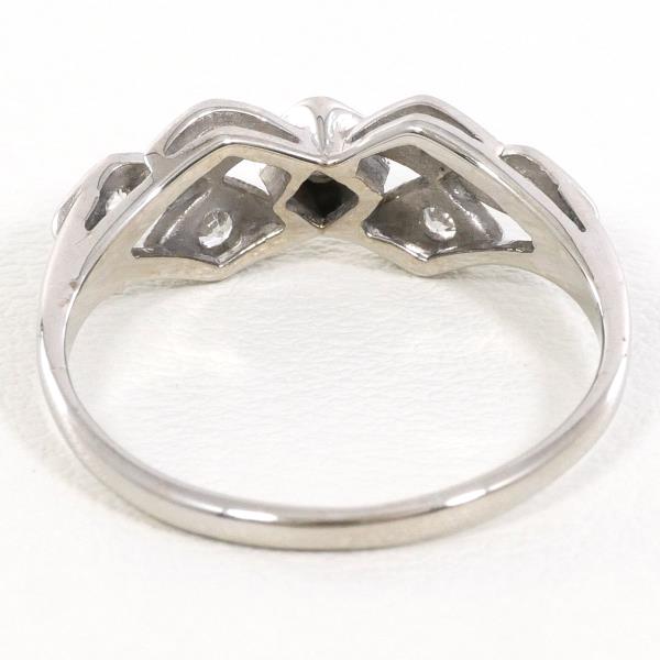 K14 White Gold White Topaz Ring 12.5