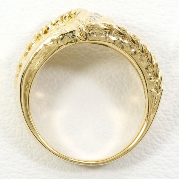 PT900 Platinum K18 Yellow Gold Diamond Ring in Excellent Condition