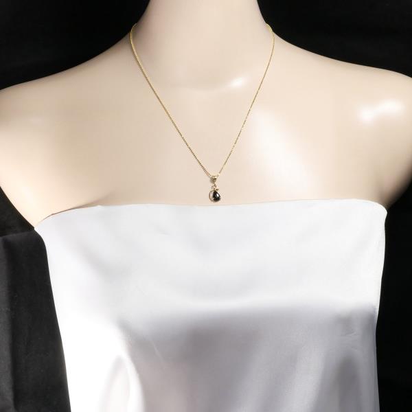 14K Yellow Gold Onyx Necklace in Pristine Condition