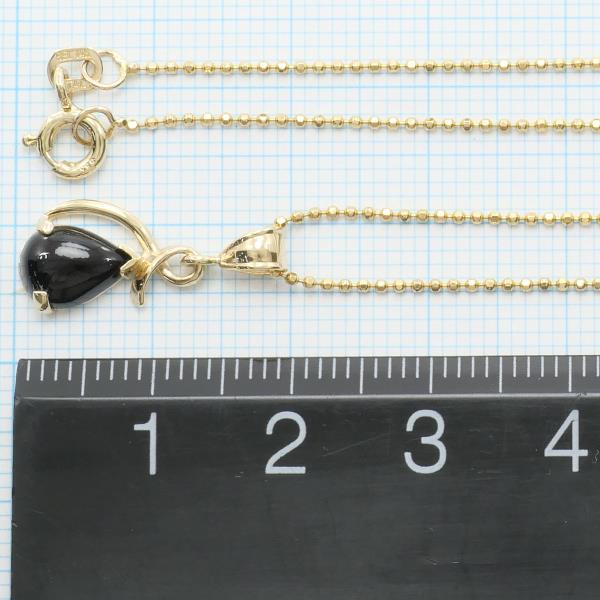 14K Yellow Gold Onyx Necklace