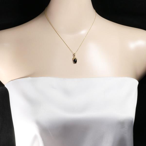 14K Yellow Gold Onyx Necklace in Pristine Condition