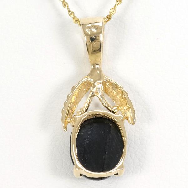 14K Yellow Gold Onyx Necklace in Pristine Condition