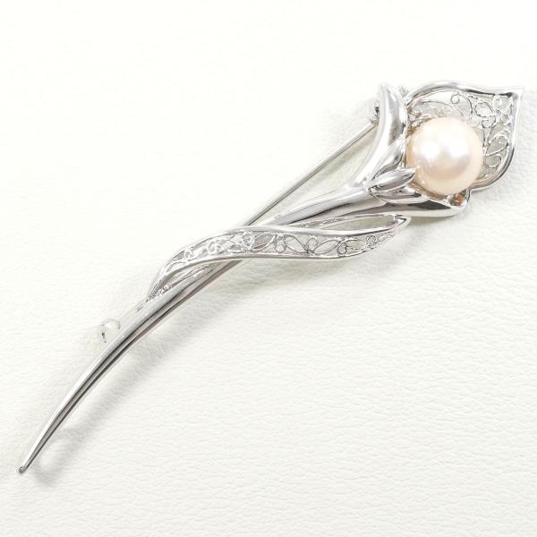 Silver Pearl Pendant Brooch in Pristine Condition